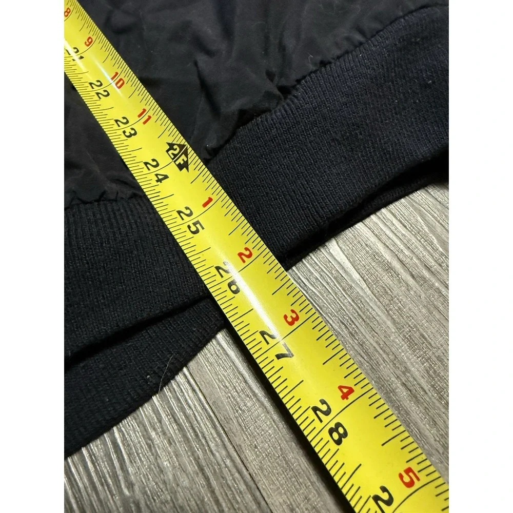Izod Sweater Men's Large Black‎ Pullover Windbreaker V-Neck Pockets Logo Golf